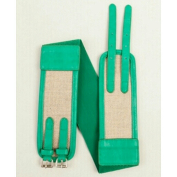 Green & Beige Waist Belt - Picture 1 of 3